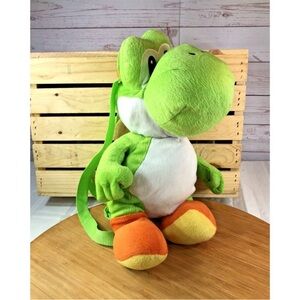 Nintendo Yoshi Green and White Plush Dinosaur Backpack